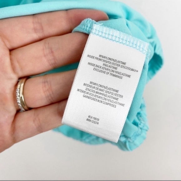 Lole Racerback Teal Athletic Mesh Workout Tank Top Built In Sports Bra Size XS - Picture 5 of 9